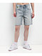 Empyre Tori Glacier Blue Wash Loose Fit Denim Skate Shorts - Thumbnail image 1 of 6