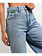 Empyre Tori Light Blue Blossom Wash Wide Leg Skate Jeans - Thumbnail image 4 of 5