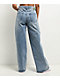 Empyre Tori Light Blue Blossom Wash Wide Leg Skate Jeans - Thumbnail image 2 of 5