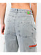 Empyre Tori Light Blue Wash Zippered Cargo Skate Jeans - Thumbnail image 6 of 7