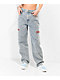 Empyre Tori Light Blue Wash Zippered Cargo Skate Jeans - Thumbnail image 1 of 7