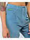 Empyre Tori Pleated Blue Corduroy Skate Pants  - Thumbnail image 4 of 6