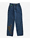 Empyre Tori Scorpion Embroidery Blue Skate Jeans - Thumbnail image 7 of 8