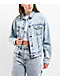 Empyre Trucker Light Blue Wash Button Up Denim Jacket - Thumbnail image 1 of 5