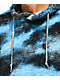 Empyre Tyen Blue & Black Tie Dye Sherpa Fleece Hoodie