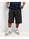 Empyre Ultra Loose Black Wash Skate Sweat Shorts - Thumbnail image 1 of 6