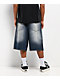 Empyre Ultra Loose Medium Blue Denim Skate Shorts - Thumbnail image 2 of 5