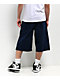 Empyre Ultra Wide Dark Blue Skate Jean Shorts - Thumbnail image 2 of 5