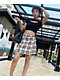 Empyre Vanessa Cream & Black Plaid Mini Skirt