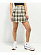 Empyre Vanessa Cream & Black Plaid Mini Skirt