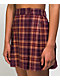 Empyre Vanessa Red & Burgundy Plaid Mini Skirt