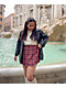 Empyre Vanessa Red & Burgundy Plaid Mini Skirt