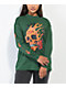 Empyre Velma Flame Skulls Camiseta de manga larga verde oscuro