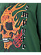 Empyre Velma Flame Skulls Dark Green Long Sleeve T-Shirt