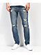Empyre Verge Lap Blue Distressed Tapered Skinny Jeans