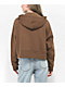 Empyre Weed Brown Crop Zip Hoodie - Thumbnail image 2 of 3