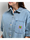 Empyre Wesley Light Blue Button Up Short Sleeve Denim Shirt - Thumbnail image 3 of 4