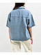 Empyre Wesley Light Blue Button Up Short Sleeve Denim Shirt - Thumbnail image 4 of 4