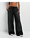 Empyre Whitney Workwear Black Wash Wide Leg Sweatpants - Thumbnail image 1 of 5