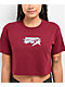 Empyre Y2K Star Maroon Crop T-Shirt - Thumbnail image 2 of 2