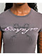 Empyre Yana Pixel Grey Crop T-Shirt - Thumbnail image 3 of 3