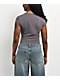 Empyre Yana Pixel Grey Crop T-Shirt - Thumbnail image 2 of 3