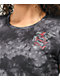 Empyre Yohanna Dragon Black & Grey Tie Dye Crop T-Shirt