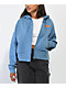 Empyre Zuri Skate Blue Crop Zip Hoodie