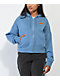 Empyre Zuri Skate Sudadera corta con capucha azul y con cremallera