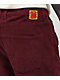 Empyre pantalones de skate de pana rojo oscuro