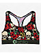 Ethika Brass Roses Sostén deportivo negro