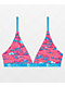 Ethika Chew Bralette triangular rosa y azul