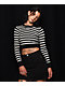 Ethos Black & White Stripe Crop Sweater - Thumbnail image 2 of 4