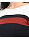 Ethos Maroon Colorblock Long Sleeve Crop Sweater