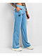 FB County Blue Velour Track Pants - Thumbnail image 3 of 8