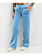 FB County Blue Velour Track Pants - Thumbnail image 1 of 8