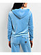 FB County Blue Velour Zip Hoodie - Thumbnail image 4 of 5