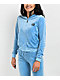 FB County Blue Velour Zip Hoodie - Thumbnail image 2 of 5