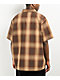 FB County Brown Checker Zip Short Sleeve Shirt - Thumbnail image 2 of 5