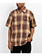 FB County Brown Checker Zip Short Sleeve Shirt - Thumbnail image 1 of 5