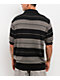 FB County Charlie Browns Black & Grey Stripe Quarter Zip Knit Shirt - Thumbnail image 2 of 3