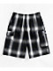 FB County Checker Blue Cargo Shorts - Thumbnail image 3 of 6