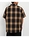 FB County Checker Brown & Tan Half Zip Short Sleeve Shirt - Thumbnail image 2 of 3