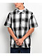 FB County Checker Grey Half Zip Short Sleeve Flannel Shirt - Thumbnail image 1 of 4