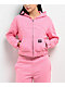 FB County French Terry Pink Crop Zip Hoodie - Thumbnail image 2 of 6