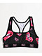FB County Heart Print Black & Pink Sports Bra - Thumbnail image 1 of 2