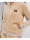 FB County Khaki Velour Zip Hoodie - Thumbnail image 4 of 6