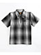 FB County Kids Checker Grey Half Zip Short Sleeve Flannel Shirt - Thumbnail image 1 of 3