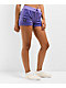 FB County Lavender Velour Track Shorts - Thumbnail image 1 of 5