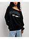 FB County Off Shoulder Black Crewneck Sweatshirt - Thumbnail image 1 of 3